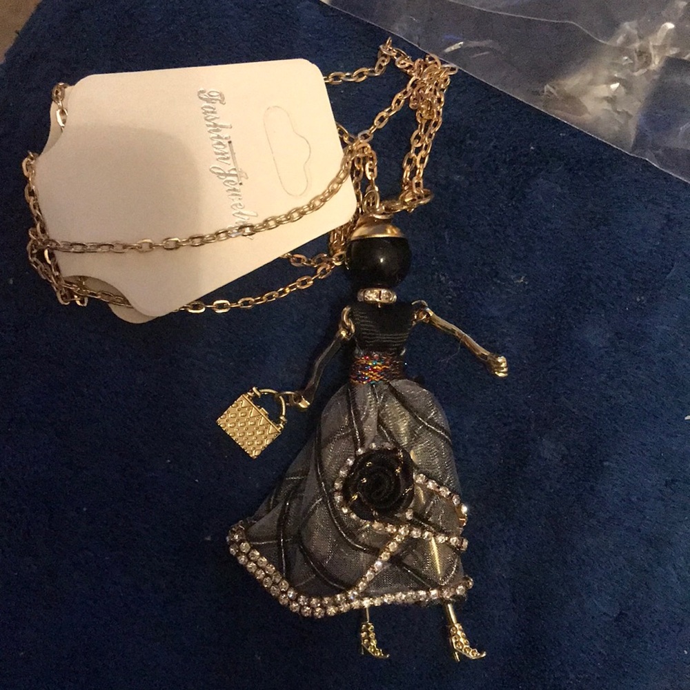 Sweet articulated lady necklace.
